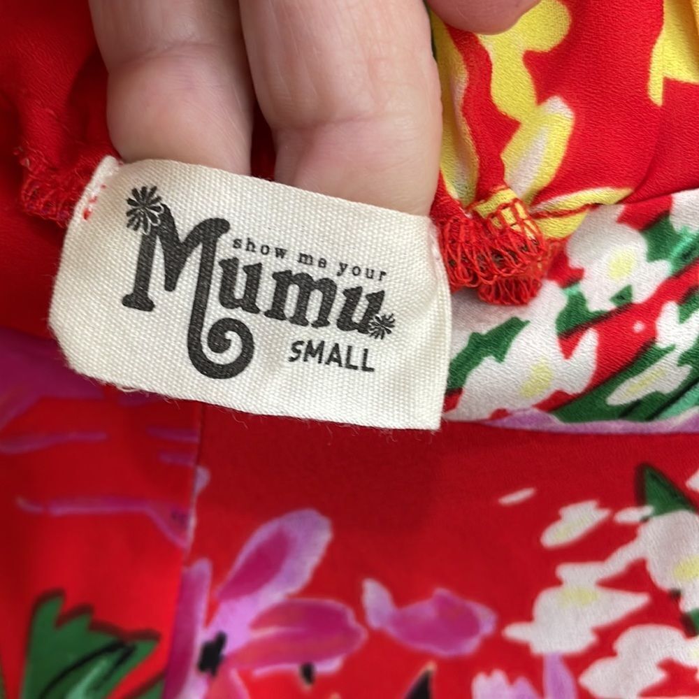 SHOW ME YOUR MUMU CARLOS SWING SHORTS IN‎ RED TROPICAL PRINT - Picture 3 of 4